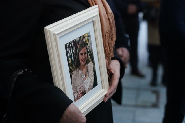 A framed picture of Ashling Murphy (Brian Lawless/PA)