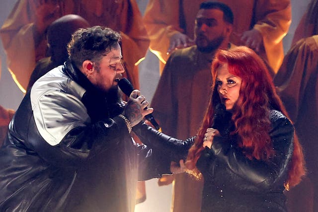 <p>Jelly Roll and Wynonna perform onstage during the 57th Annual CMA Awards</p>