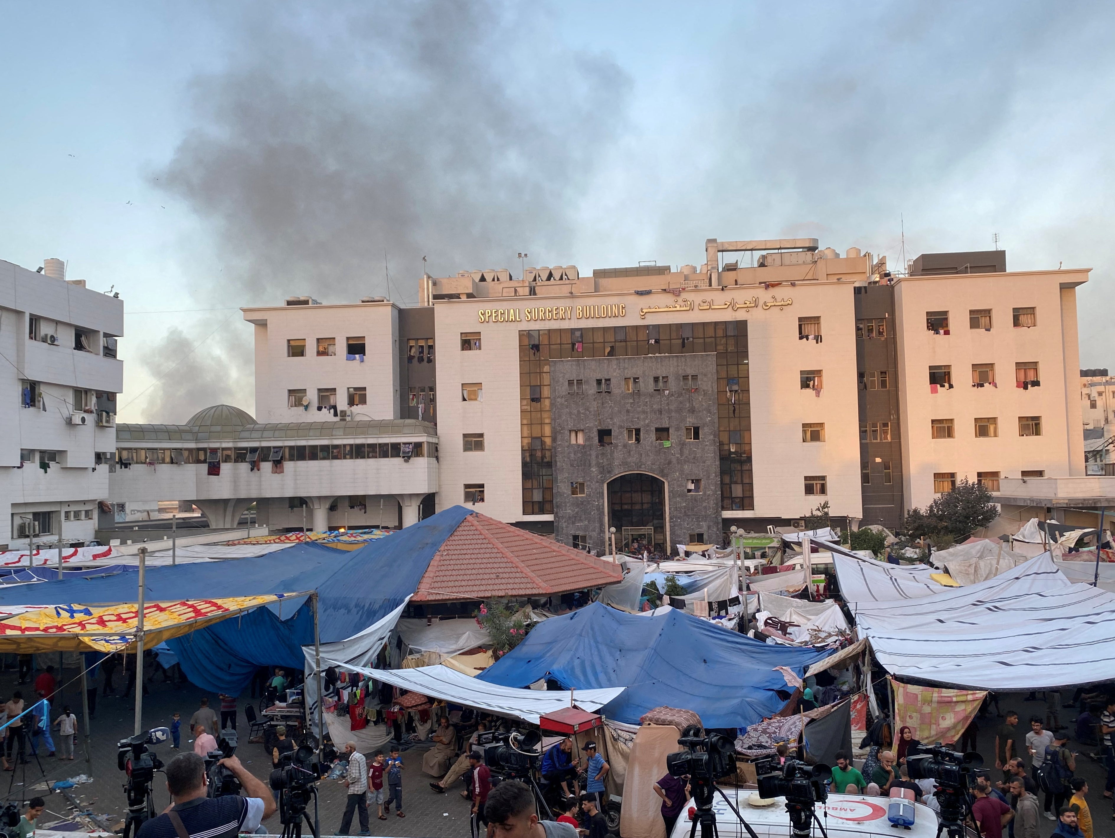 Palestinians had previously been sheltering at al-Shifa Hospital, which was surrounded by Israeli troops in recent days
