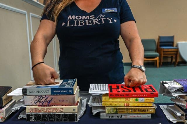 <p>Jennifer Pippin, president of the Indian River County chapter of Moms for freedom, attends a campaign event in Vero Beach, Florida in 2022. </p>