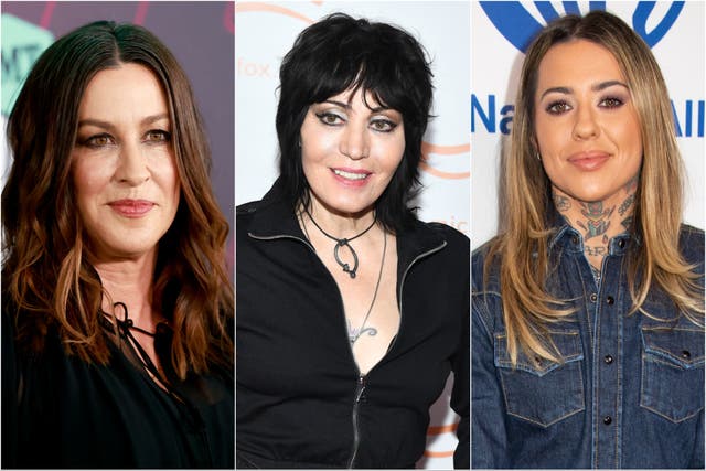 <p>Alanis Morisette, Joan Jett and Morgan Wade</p>