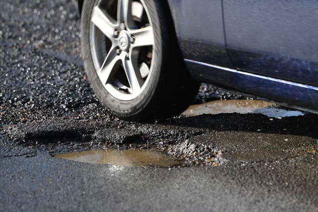 The RAC said it received 5,978 call-outs to breakdowns due to poor road surfaces in the UK between July and September (Joe Giddens/PA)