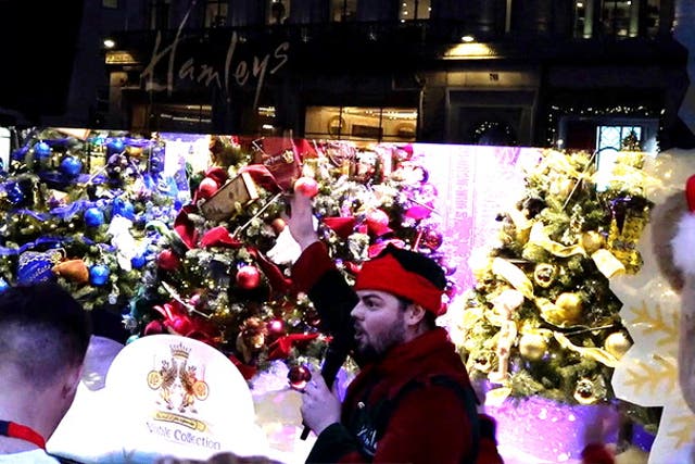 <p>Moment Hamleys unveils Christmas window display in London’s Regent Street.</p>