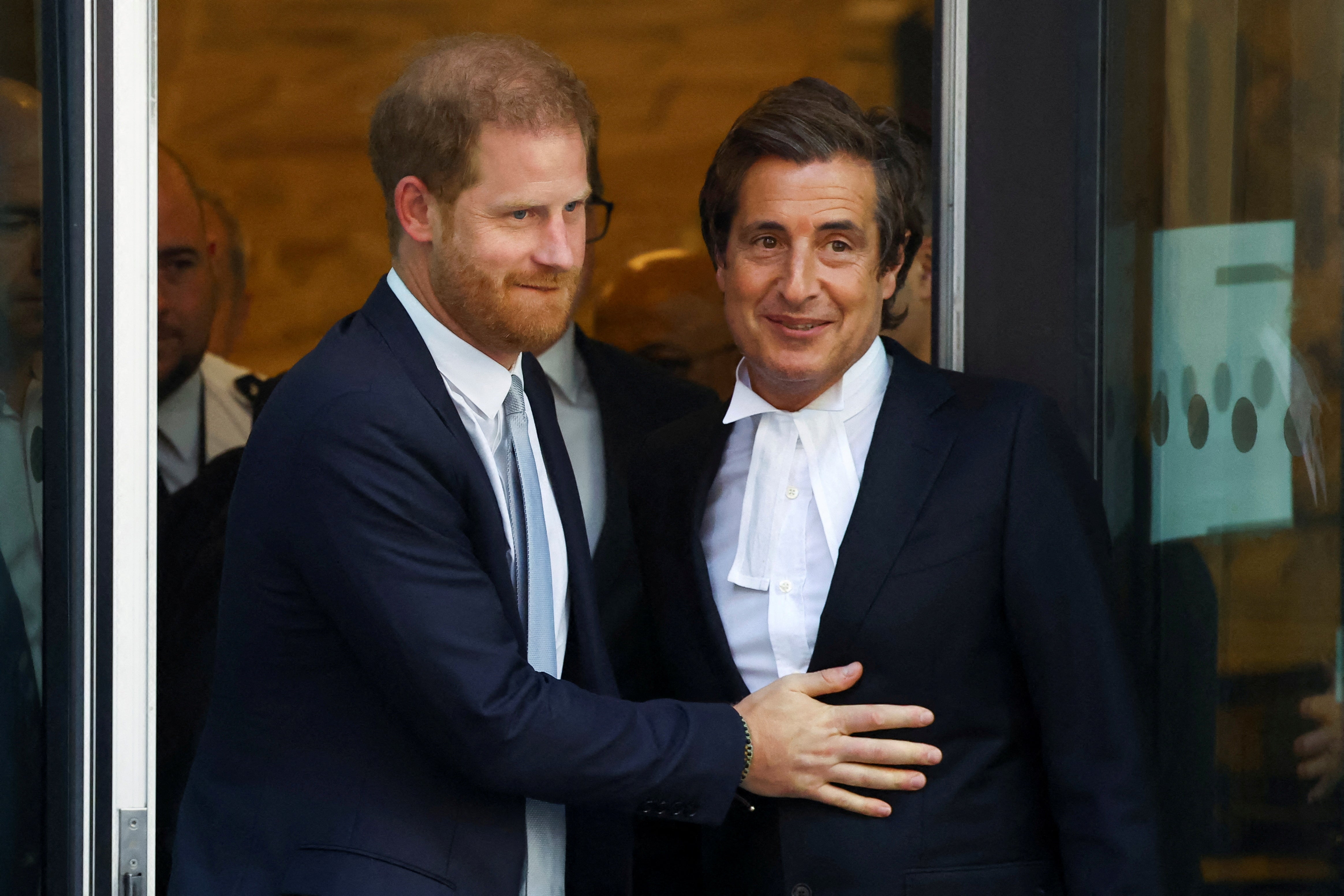 The Duke of Sussex with his lawyer David Sherborne
