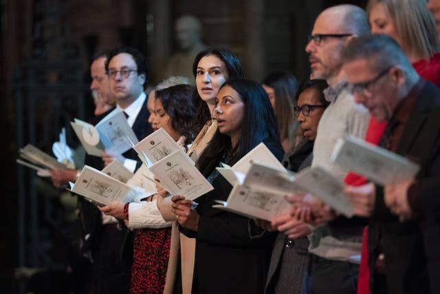 The number of people attending Church of England services has risen compared with last year (Kirsty O’Connor/PA)