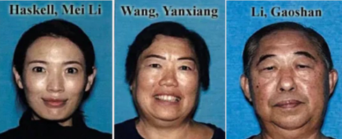 <p>Mei Haskell, 37, parents YanXiang Wang, 64, and Gaoshan Li, 72, are missing</p>