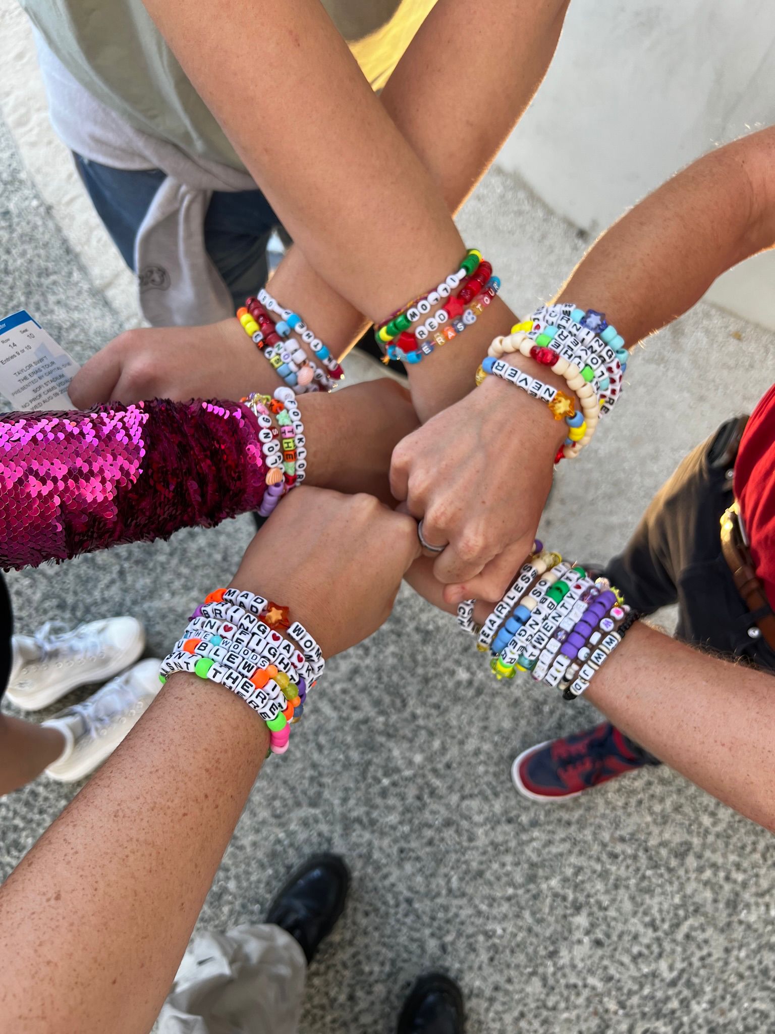 Taylor Swift fans arrived to her tour shows with arms full of tradeable friendship bracelets