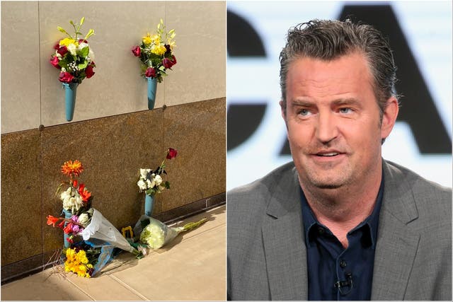 <p>Matthew Perry’s grave in Forest Lawn Memorial Park – Hollywood Hills</p>