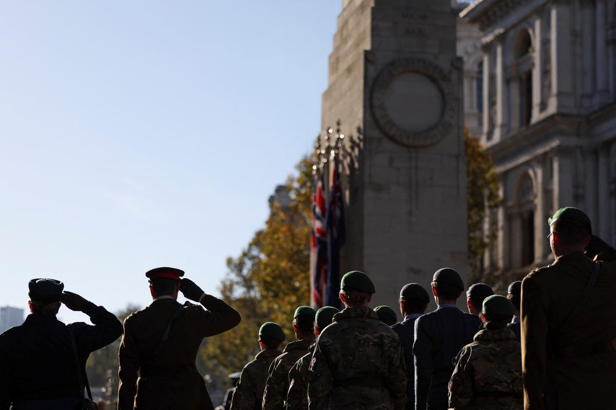 Two minutes’ silence observed at Cenotaph before pro-Palestine Remembrance Day march
