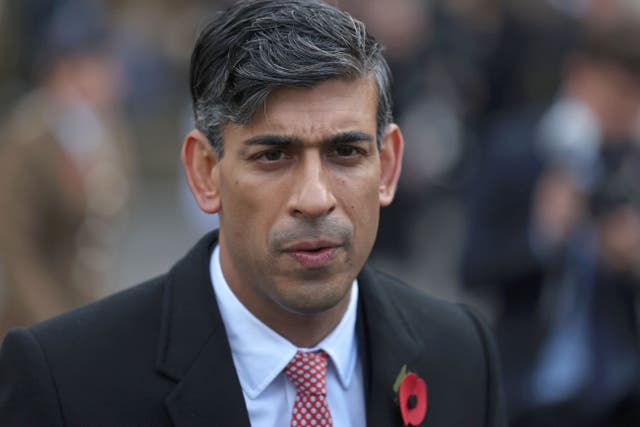 Prime Minister Rishi Sunak condemned the violence in central London (Daniel Leal/PA)