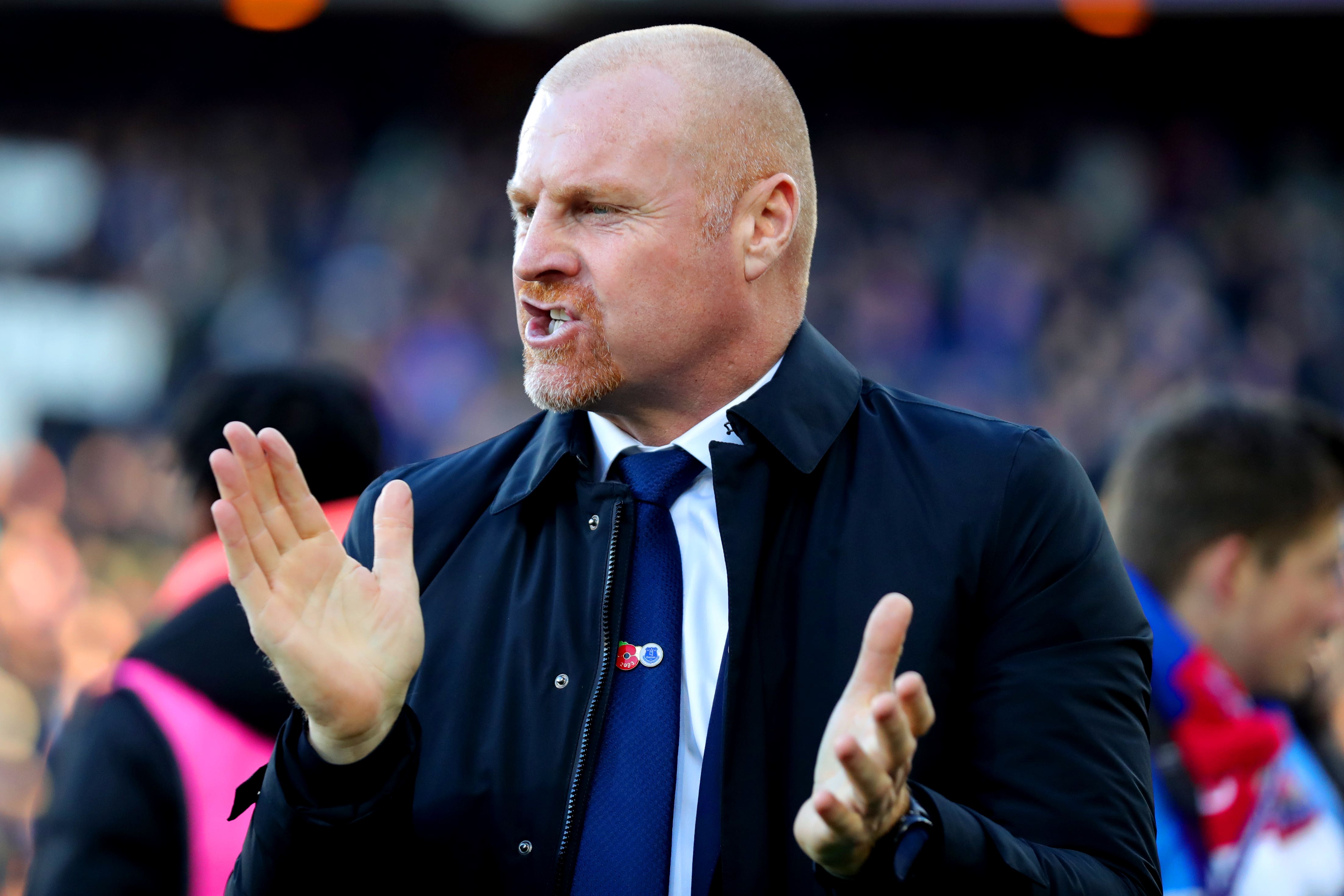 Sean Dyche said Everton’s mentality away from home is improving (Ben Whitely/PA)