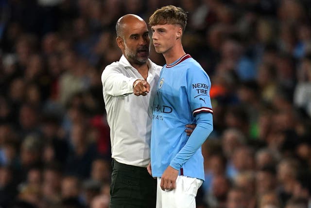 Pep Guardiola, left, has seen Cole Palmer, right, leave Manchester City for Chelsea (Nick Potts/PA)