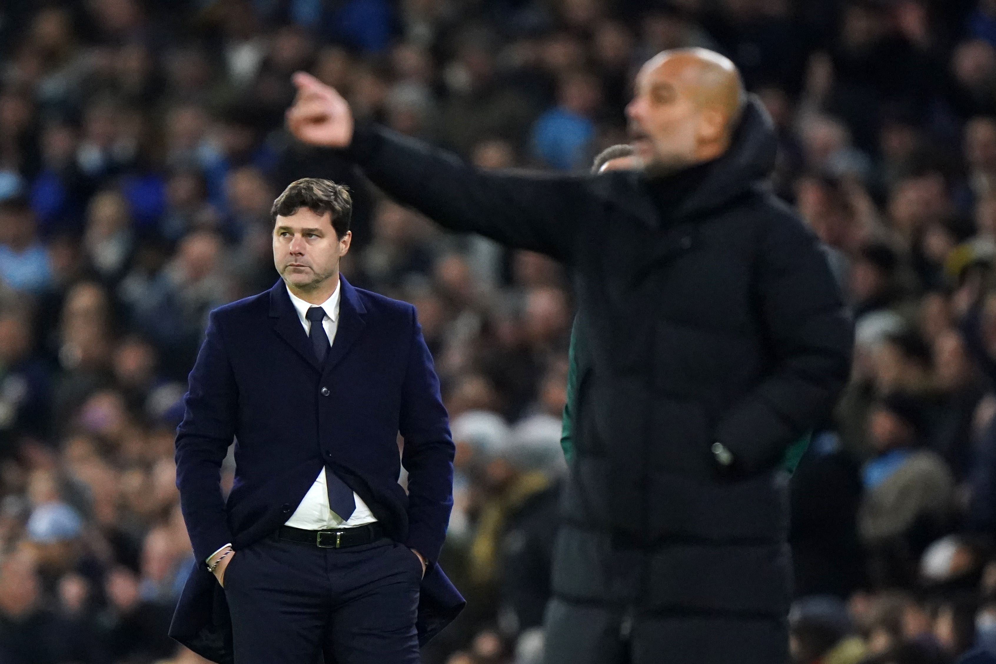 Chelsea boss Mauricio Pochettino admits it will be difficult to overtake Manchester City under Pep Guardiola in the Premier League (Tim Goode/PA)