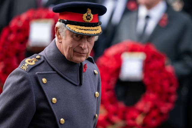 The King led his first Remembrance Day service as monarch last year (Aaron Chown/PA)