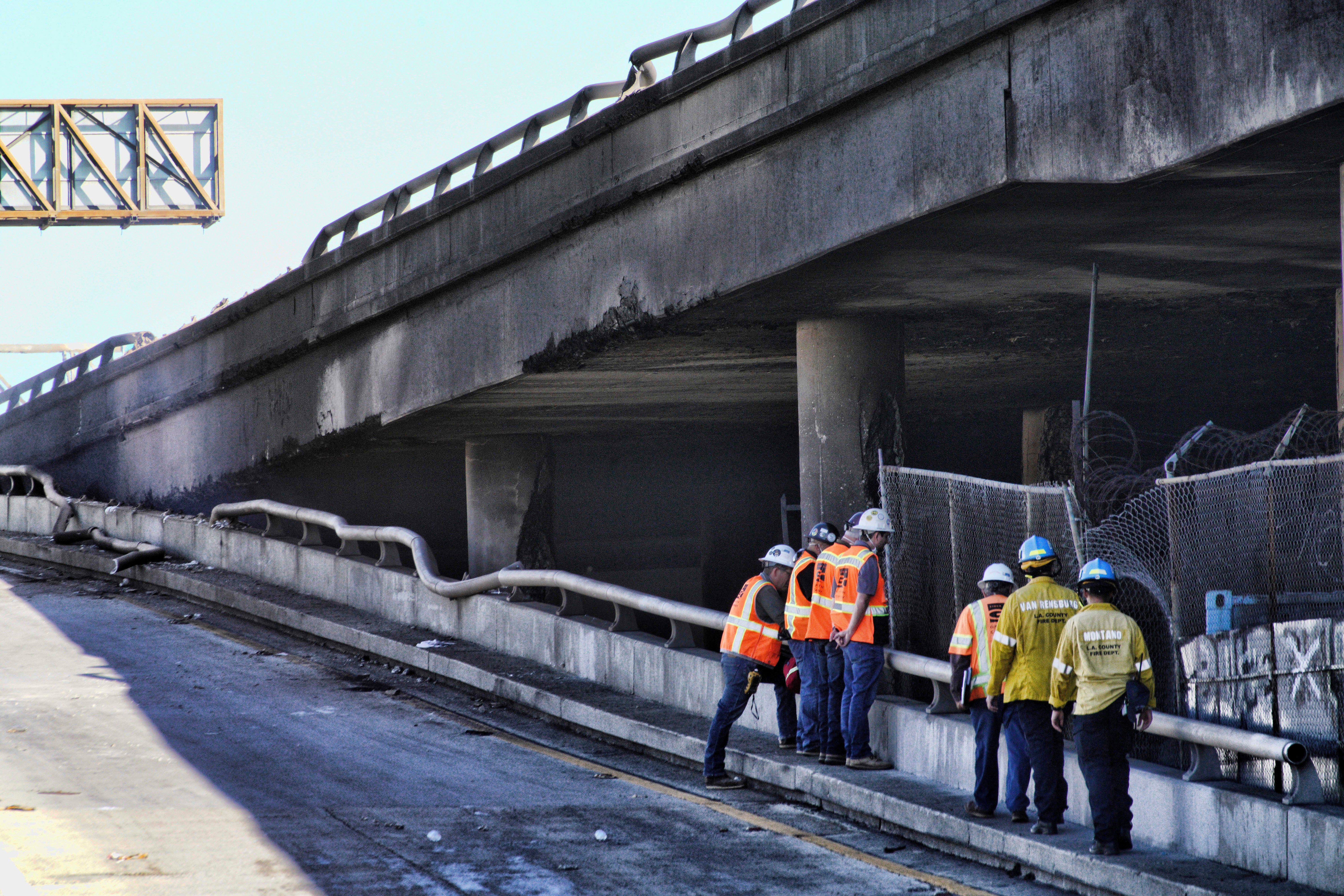 Freeway Fire Los Angeles