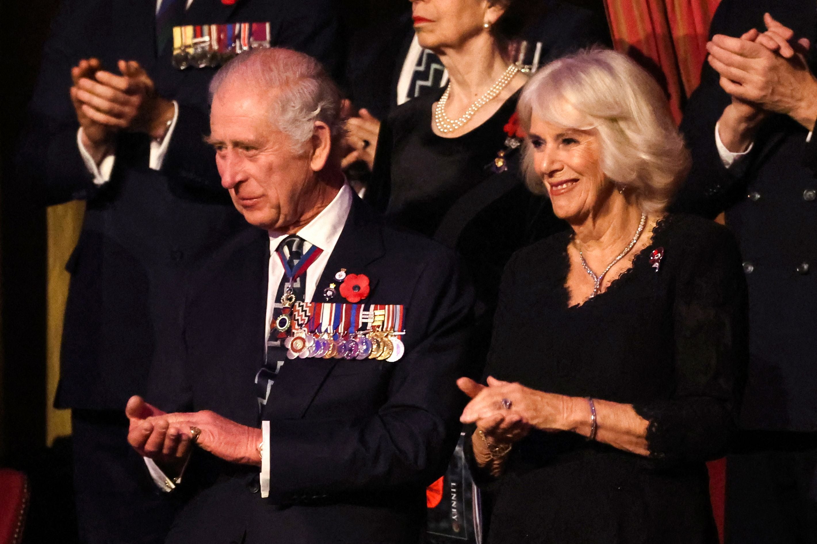 King Charles III and Queen Camilla attend “The Royal British Legion Festival of Remembrance” ceremony at Royal Albert Hall, in London, on Saturday night