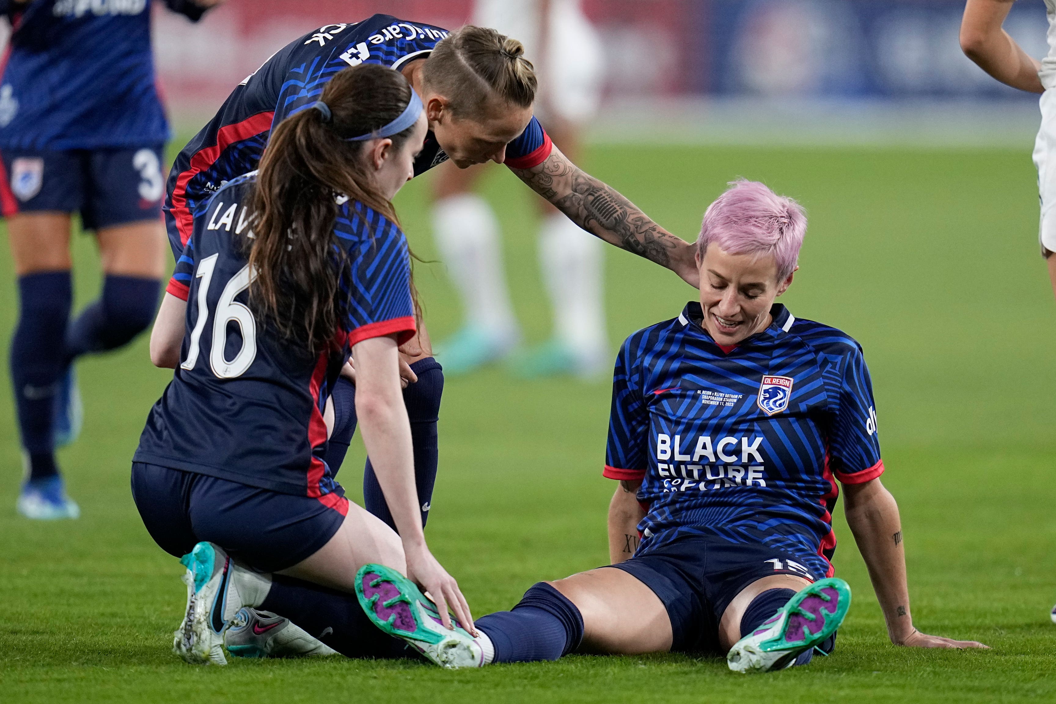 Megan Rapinoe suffered an injury in the final game of her career (Gregory Bull/AP)