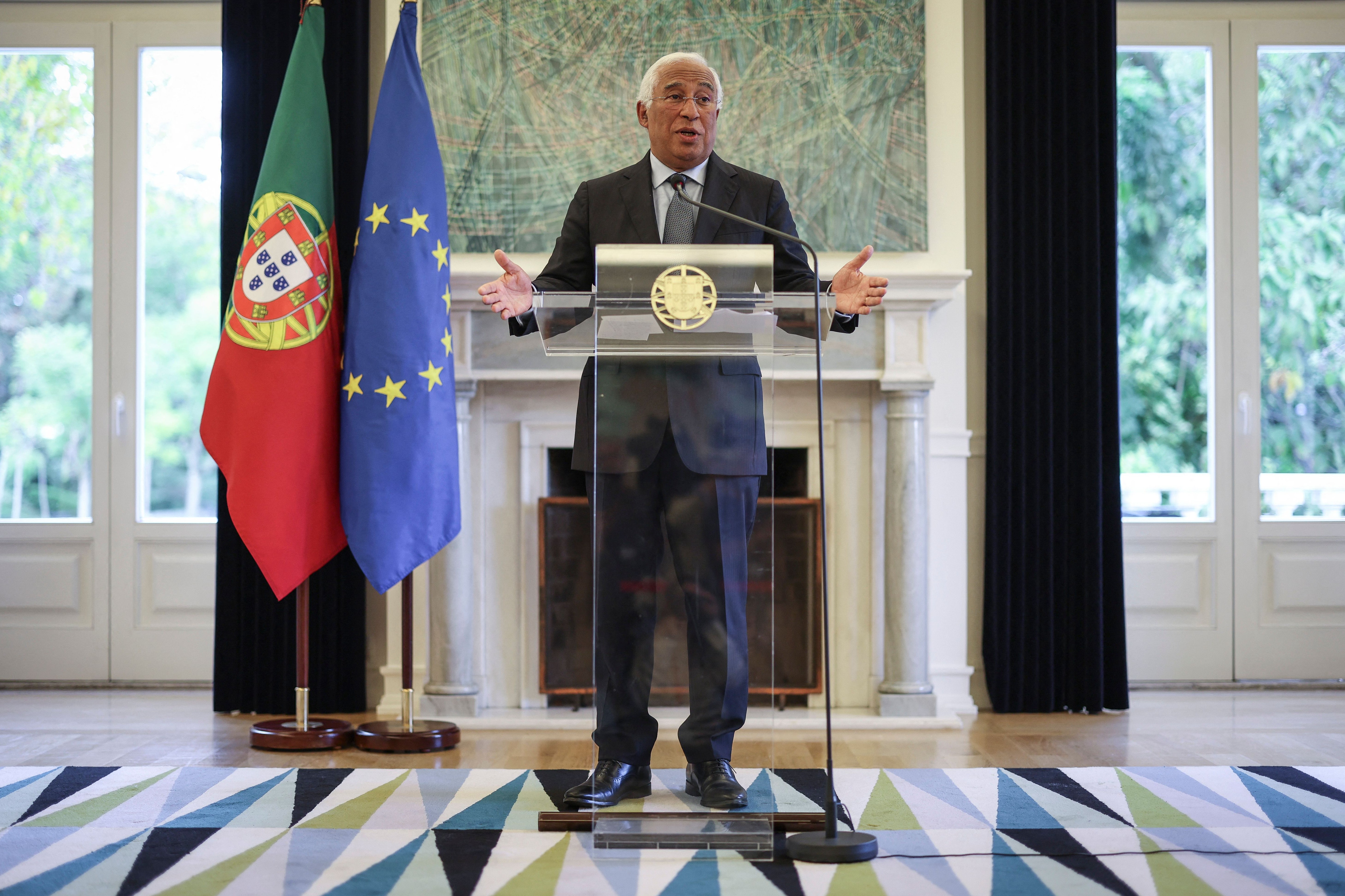 Portuguese prime minister Antonio Costa addresses the nation this week