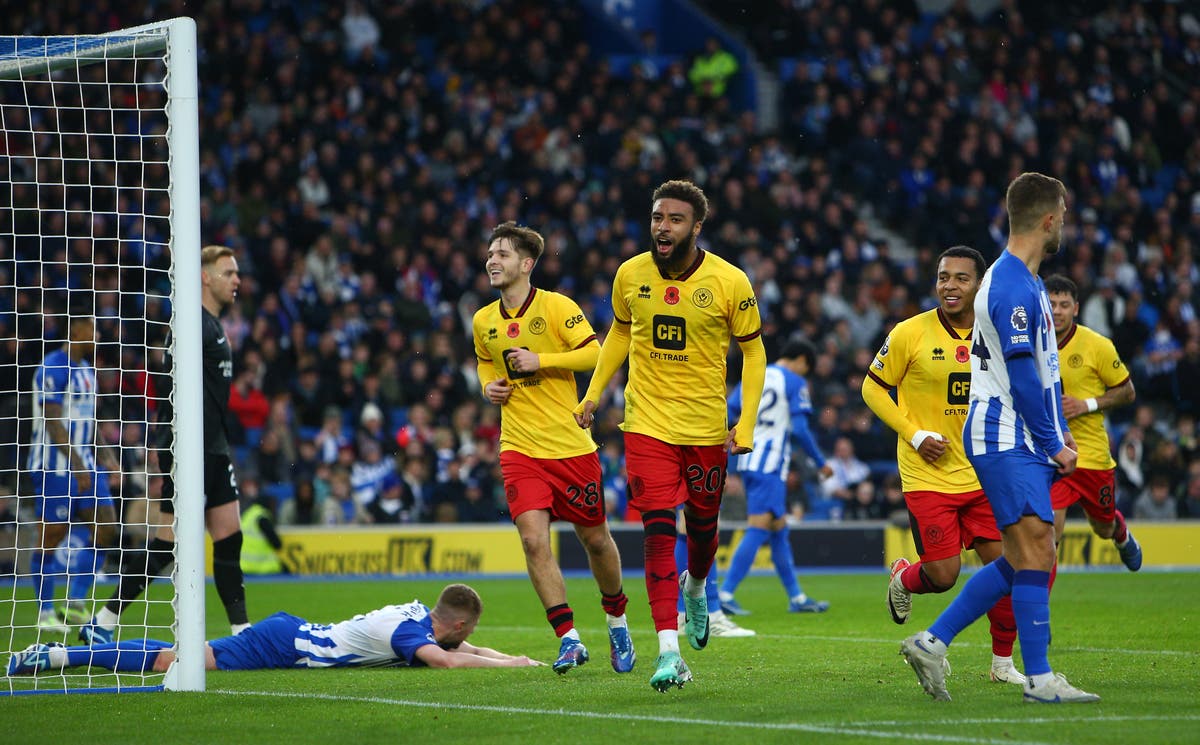 Brighton gift draw to Sheffield United after own goal and red card Brighton gift draw to Sheffield United after own goal and red card