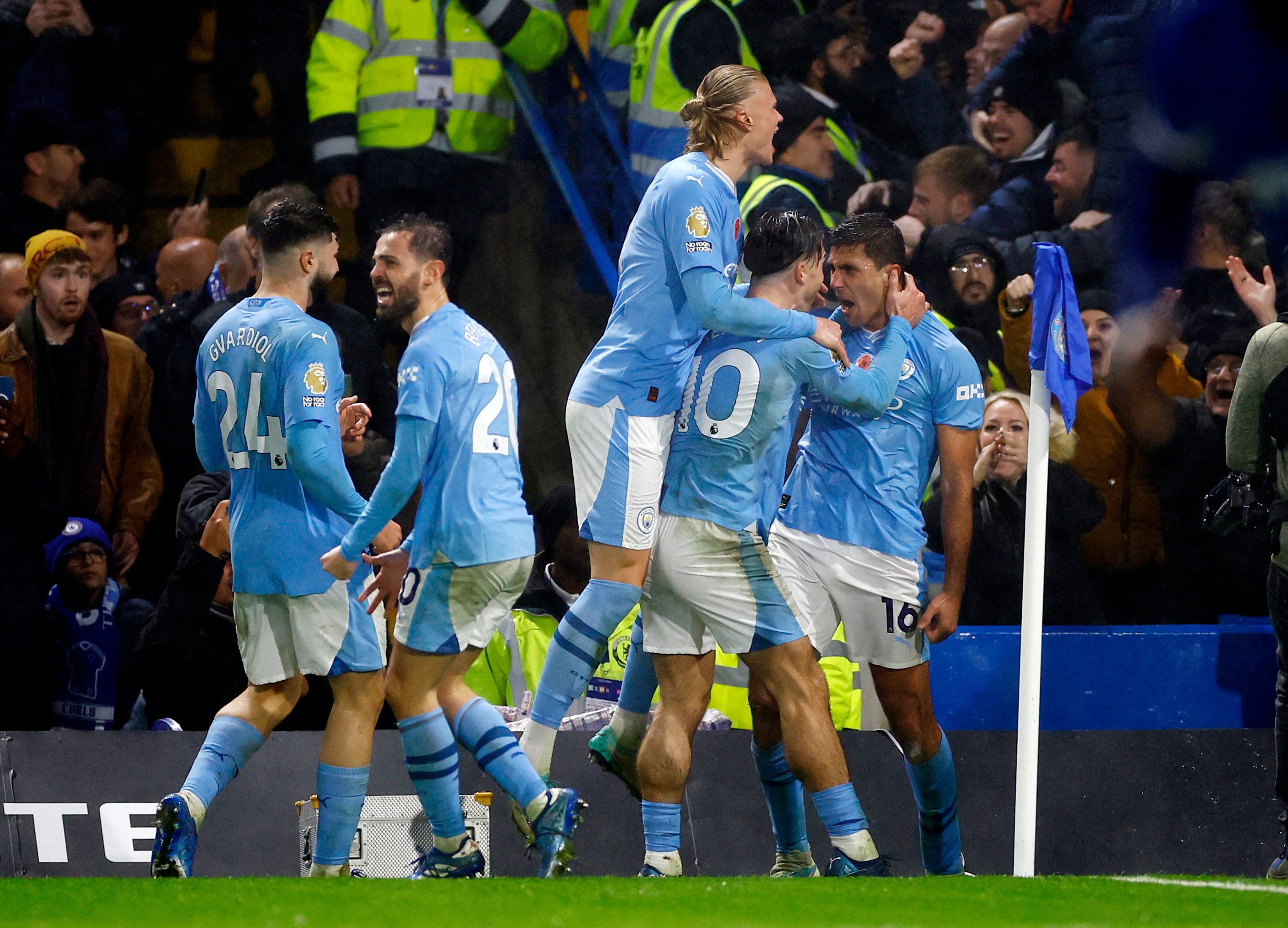 Manchester City came away with only a point from an eight-goal thriller against Chelsea