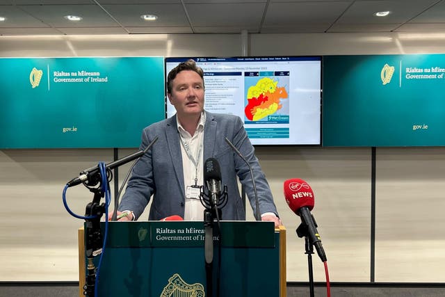 Met Eireann’s head forecaster Eoin Sherlock said the storm was ‘fast evolving’ (Cillian Sherlock/PA)
