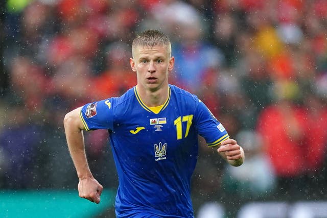 Oleksandr Zinchenko will captain Ukraine in their Euro 2024 qualifier against Italy (Mike Egerton/PA)