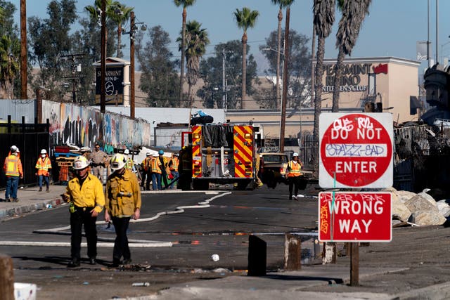 Freeway Fire Los Angeles