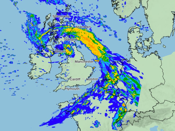 Forecasters warn there may be cuts to power and telecommunication lines, while road, rail, air and ferry services are affected.