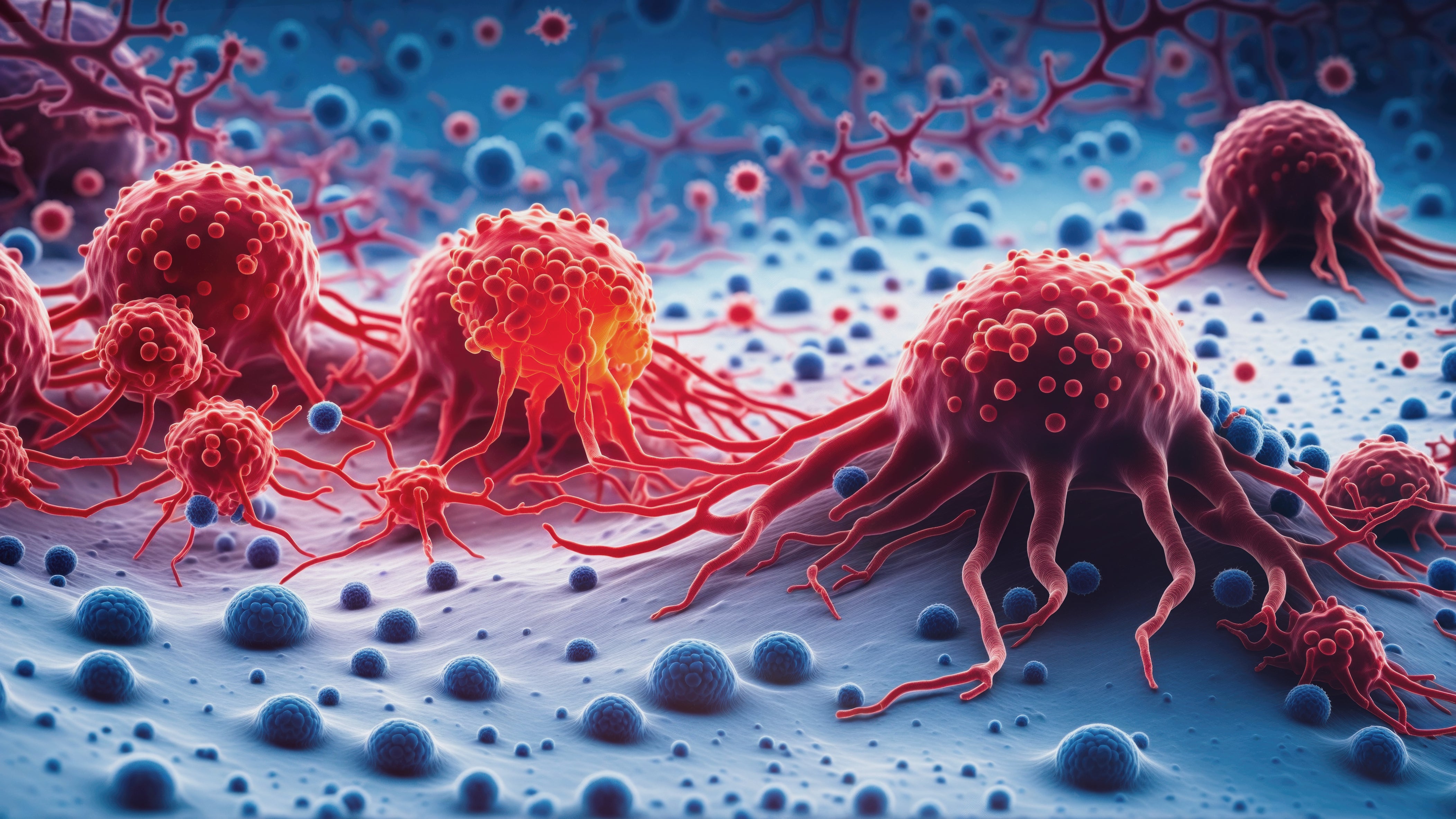 A 3D image of cancer cells