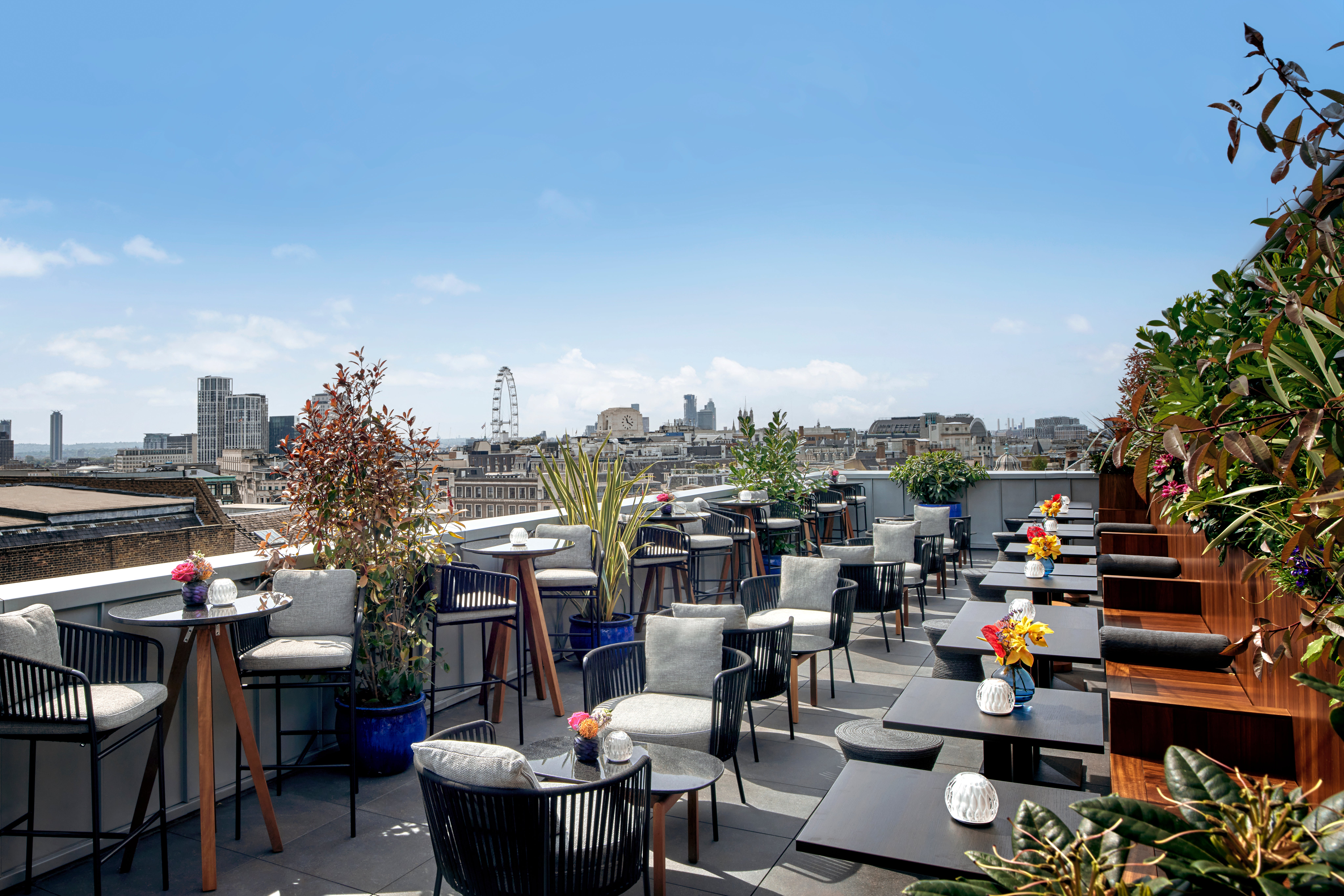 The rooftop terrace at Amano Covent Garden