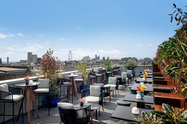 <p>The rooftop terrace at Amano Covent Garden</p>