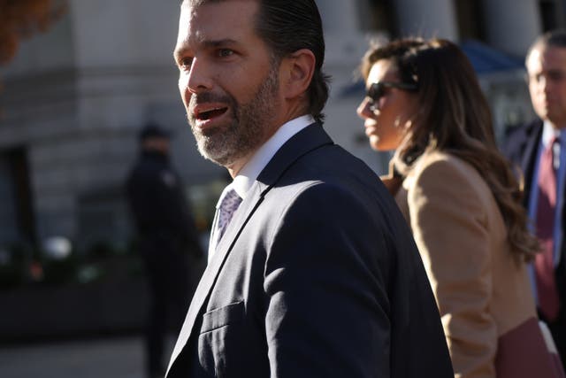 <p>Donald Trump Jr returns to New York Supreme Court in Manhattan on 13 November to testify in a fraud case targeting the family’s business. </p>