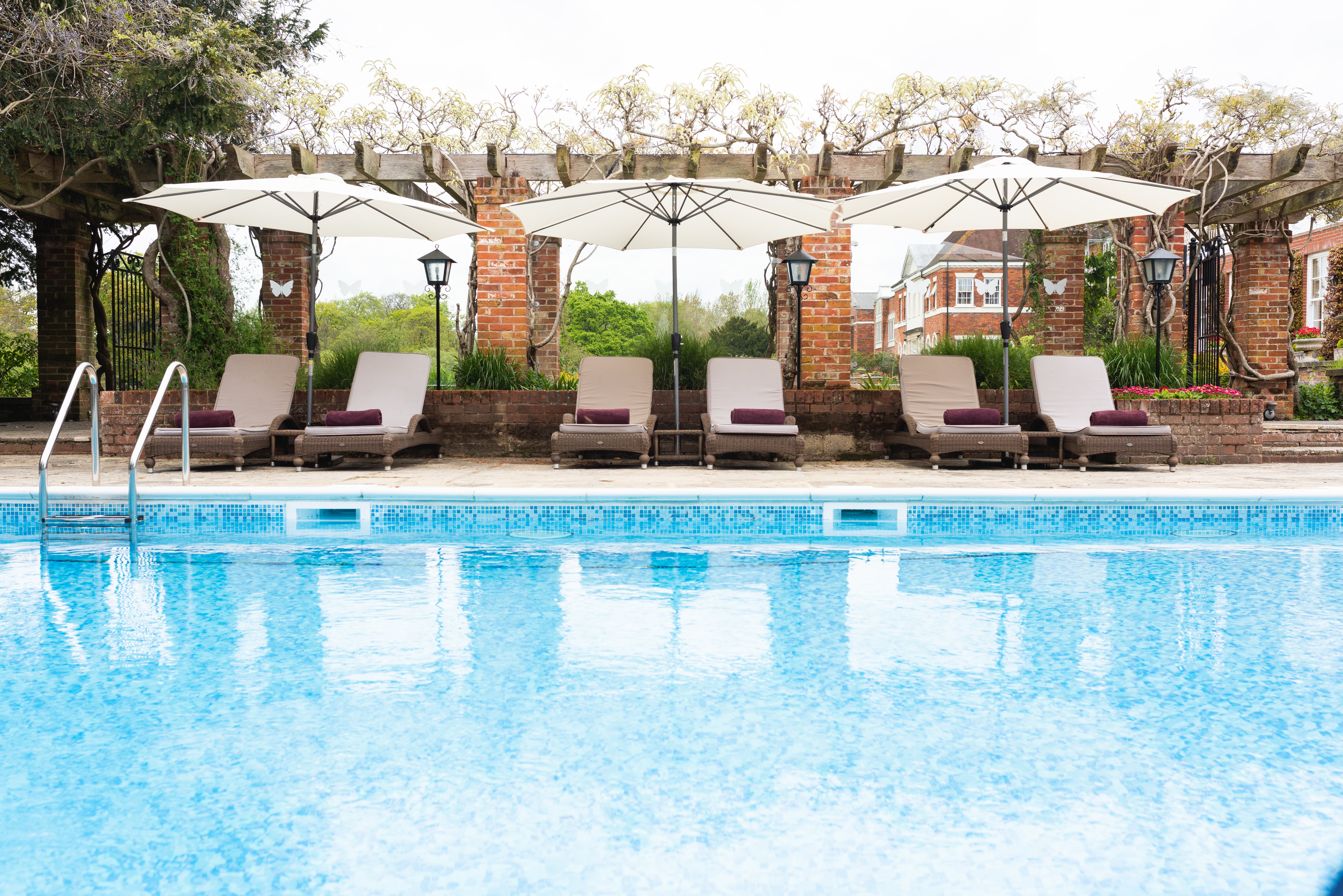 The outdoor pool at Chewton Glen