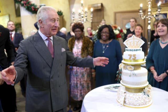 The King at his 75th birthday party (Chris Jackson/PA)
