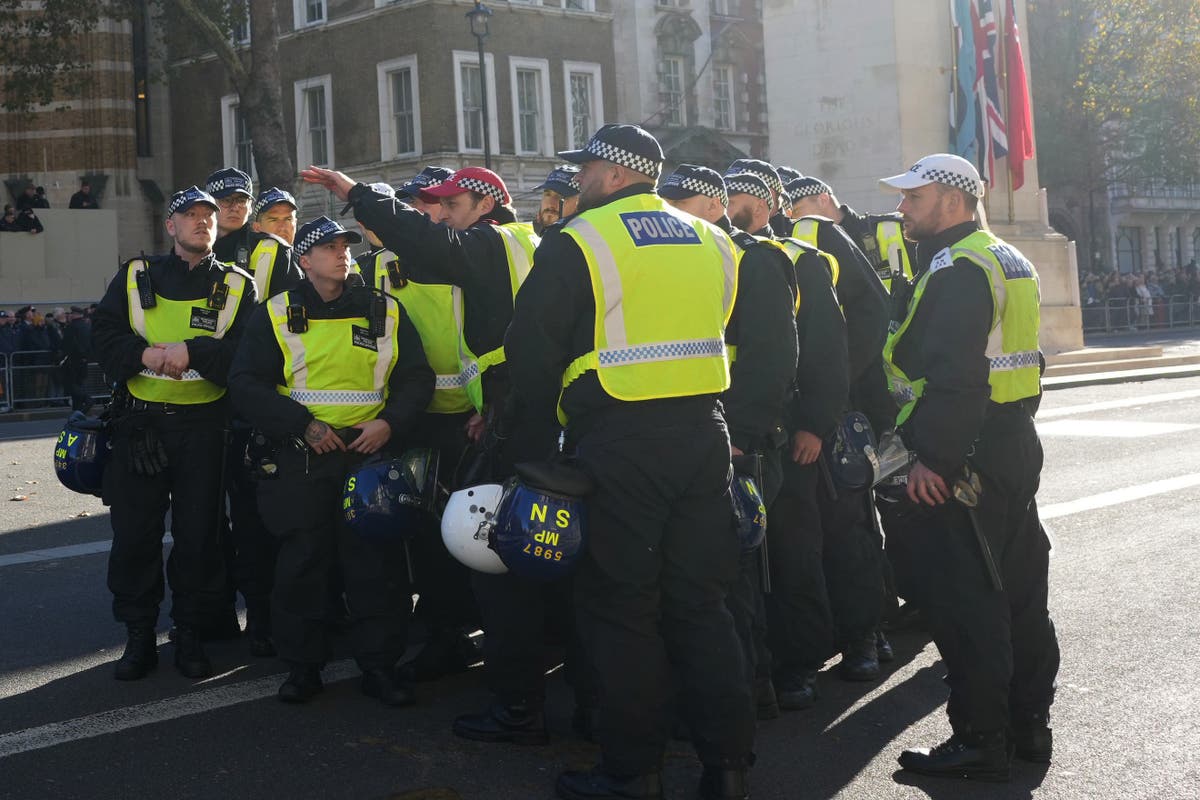 Three arrested after &lsquo;racially aggravated&rsquo; confrontation with protesters