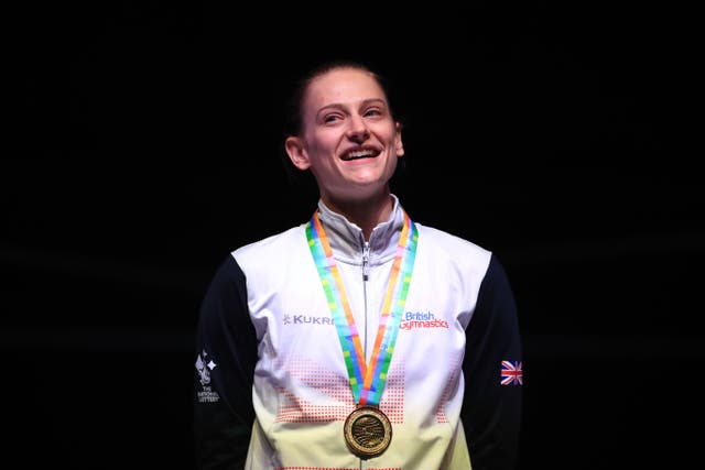 Great Britain’s Bryony Page wants to make history by going to the Paris Olympics in 2024 (Bradley Collyer/PA)