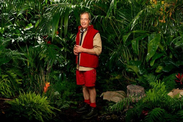 Nigel Farage is entering the jungle on I’m a Celebrity… Get Me Out Of Here (ITV/PA)