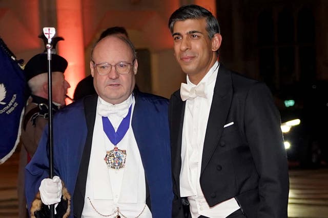 <p>Rishi Sunak’s speech to Lord Mayor’s Banquet after cabinet reshuffle.</p>