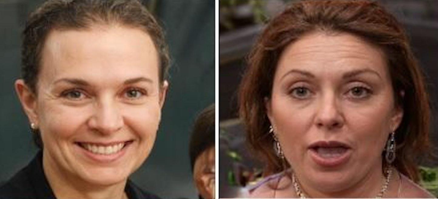 <p>Question: Can you find which of these faces is AI-generated?</p>