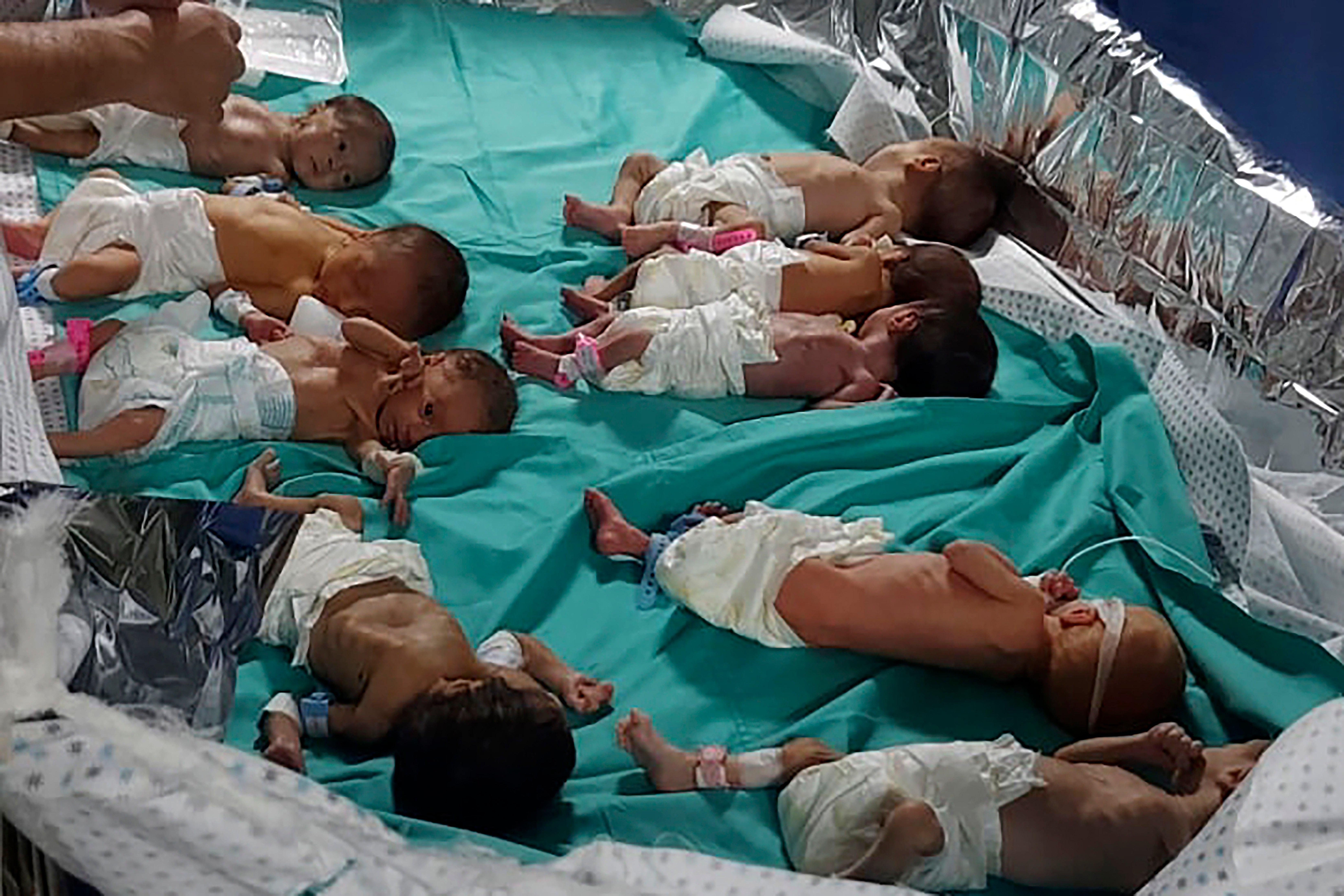 Babies inside al-Shifa Hospital