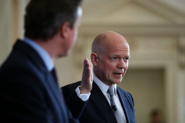 William Hague, who served in David Cameron’s Cabinet, insisted that he did not play a backstage role in the former prime minister’s return (Chris Radburn/PA)