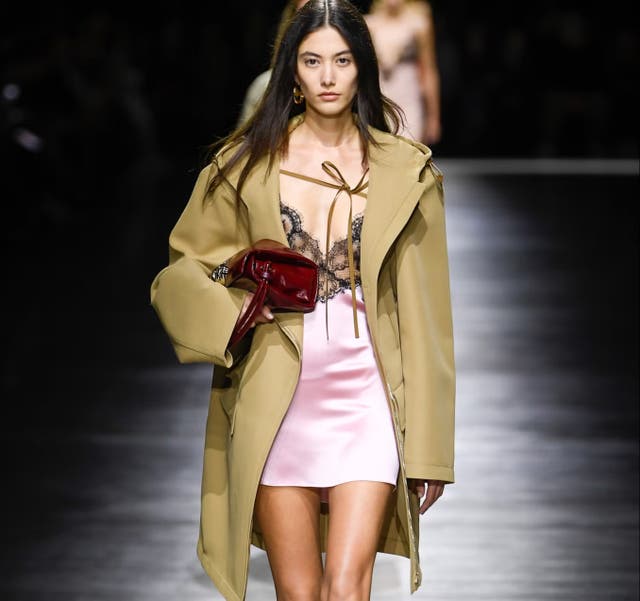 <p>Model on the runway at the Gucci Spring 2024 Ready To Wear Fashion Show on September 22, 2023 in Milan, Italy.</p>