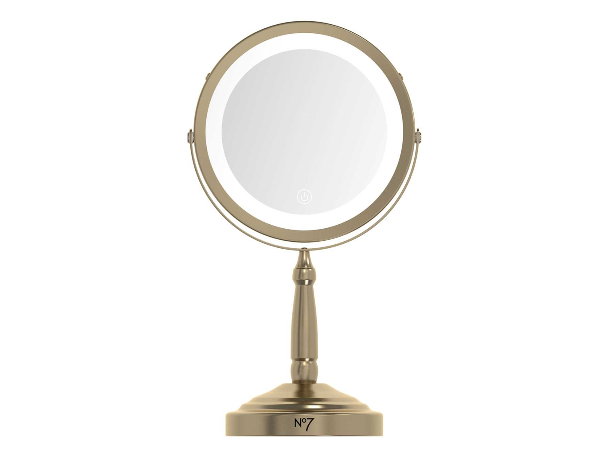 No7 cordless illuminated mirror gold
