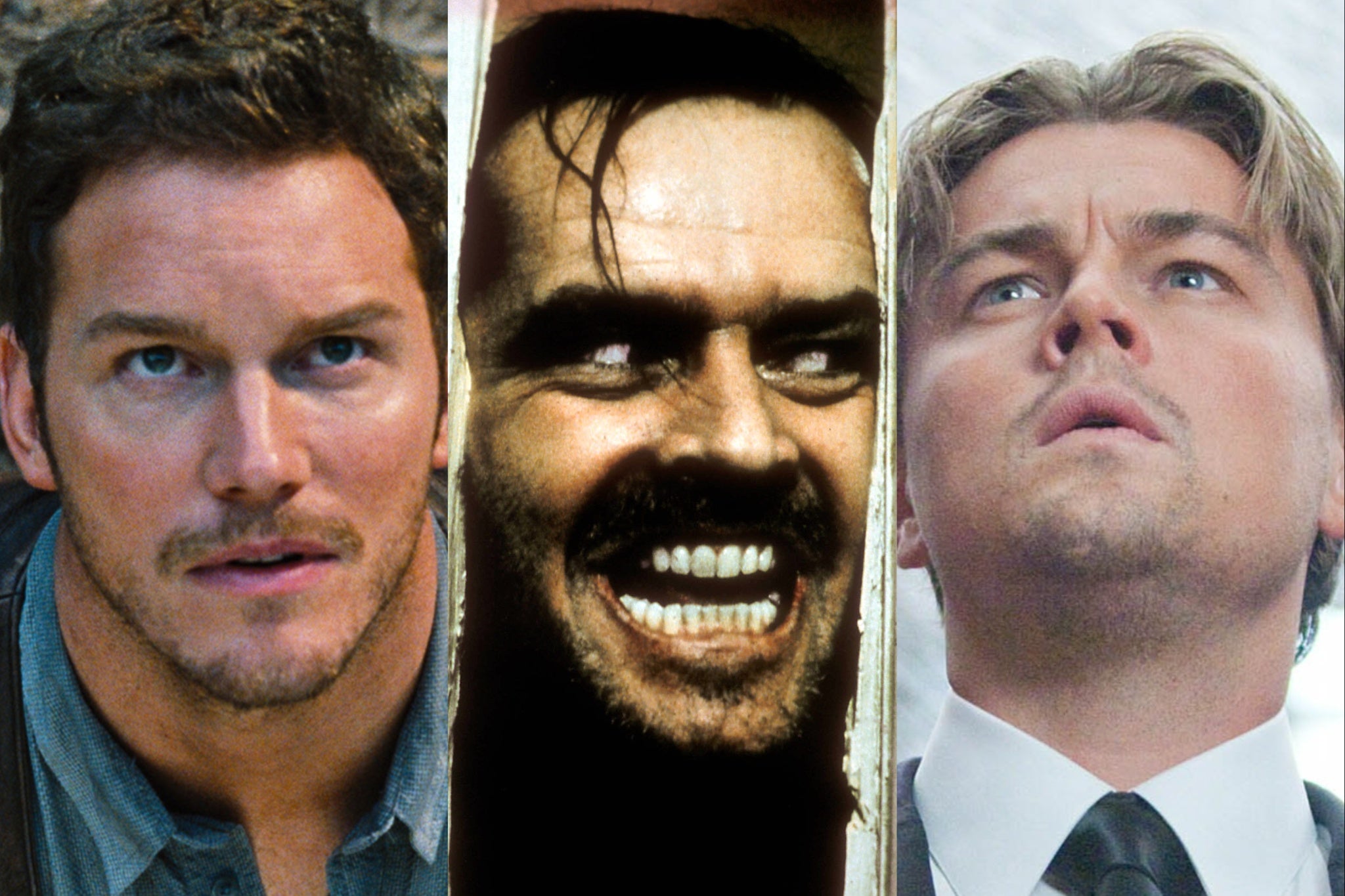 Chris Pratt in ‘Jurassic World’, Jack Nicholson in ‘The Shining’ and Leonardo DiCaprio in ‘Inception'