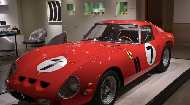 <p>A vintage 1962 Ferrari sold for more than $50m at a New York auction on Monday</p>