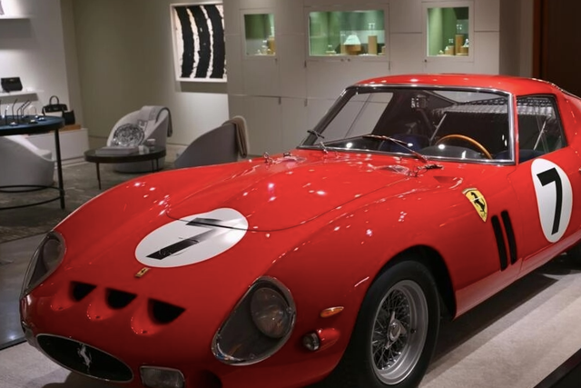 <p>A vintage 1962 Ferrari sold for more than $50m at a New York auction on Monday</p>