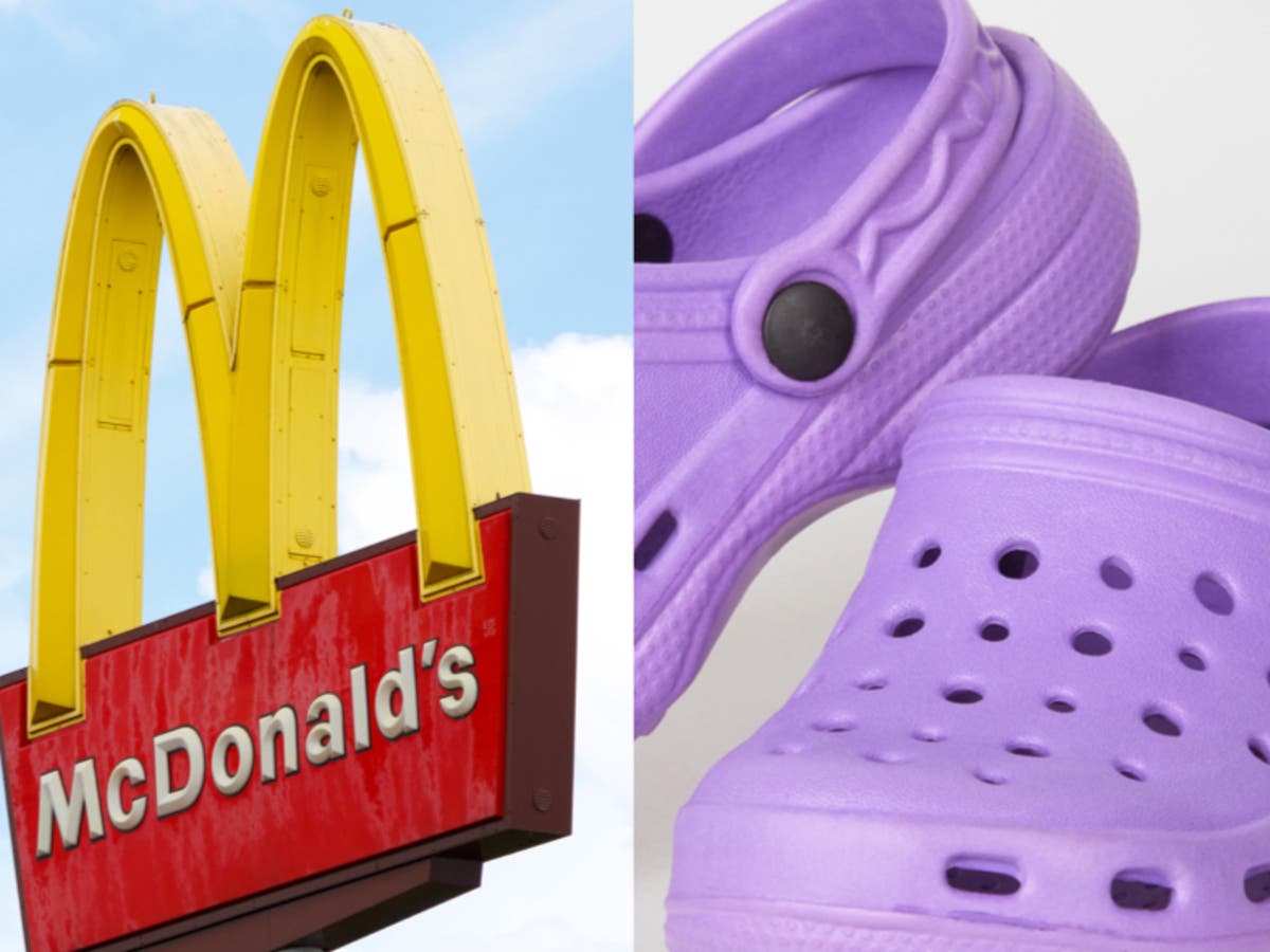 McDonald’s and Crocs collaborate on new Grimace shoes