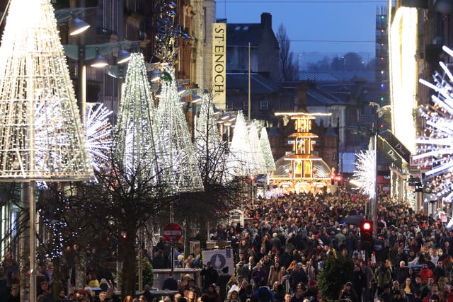 Scotland’s busy Christmas shopping period got off to a “miserable” start last month, according to figures from the Scottish Retail Consortium (Andrew Milligan/PA)