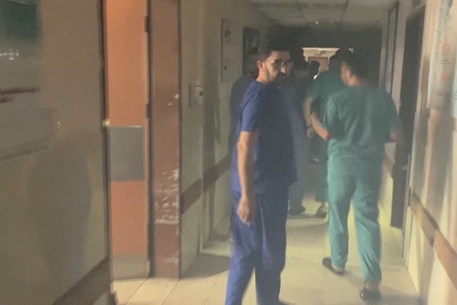 <p>Medics inside al-Shifa hospital, which Israel claims is concealing a Hamas command and control facility </p>