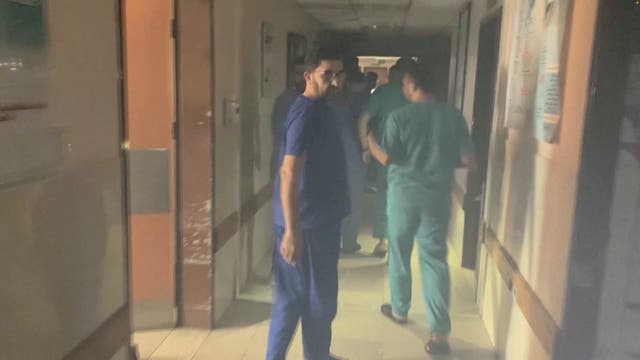 <p>Medics inside al-Shifa hospital, which Israel claims is concealing a Hamas command and control facility </p>